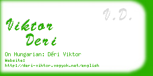 viktor deri business card